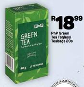 Pnp Green Tea Tagless Teabags-20's
