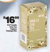 PnP Vanilla Chai Tea Tagless Teabags-20's