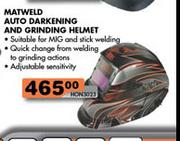 Matweld Auto Darkening And Grinding Helmet