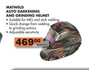 Matweld Auto Darkening And Grinding Helmet