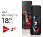 Axe Deodorants-Each