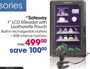 Safeway 7" LCD EReader With Leatherette Pouch