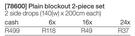 Plain Blockout 2-Piece Set