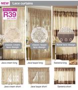 Java Cream 6-Piece Short Curtain Set