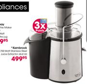 Kambrook 700 Watt Stainless Steel Juice Extractor(KBJE100)