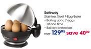 Safeway Stainless Steel 7 Egg Boiler