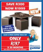 Commagomma Alice 5-Piece Coffee Table Set