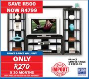 Design Plus Prince 4-Piece Wall Unit