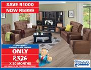 Commagomma Polo 4-Piece Brown Lounge Suite