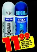 Nivea Roll-On Deodorant For Men Assorted-50ml each