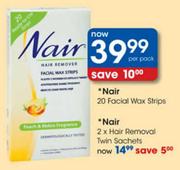 Nair 2xHair Removal Twin Sachets 