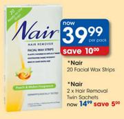 Nair 20 Facial Wax Strips