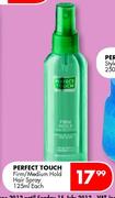 Perfect Touch Firm/Medium Hold Hair Spray-125ml Each