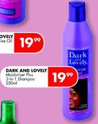 Dark And Lovely Moisturiser Plus 3-In-1 Shampoo-250ml