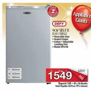 Defy Silver Bar Fridge-90L 