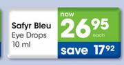 Safyr Bleu Eye Drops-10ml Each