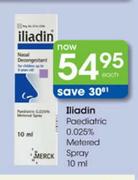 Iliadin Paediatric 0.025% Metered Spray-10ml Each
