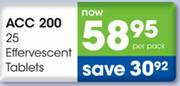 ACC 200 25 Effevescent Tablets Per Pack