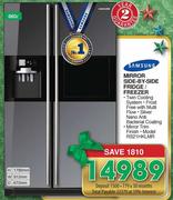 Samsung Mirror Side-by-Side Fridge/Freezer-660Ltr(RS21HKLMR) 