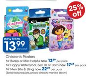 Children's Plasters Mr Men Bite & Sting-Per Pack