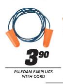 Pu-Foam Earplugs With Cord