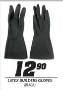 Latex Builders Gloves(Black)