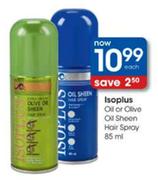 Isoplus Oil or Olive Oil Sheen Hair Spray-85ml Each
