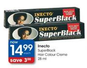 Inecto Super Black Hair Colour Creme-28ml Each