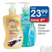 Clicks Liquid Handwash-500ml Each