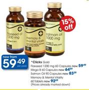 Clicks Gold Mega B Capsules-60's