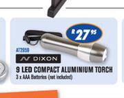 N-Dixon 9 LED Compact Aluminium Torch