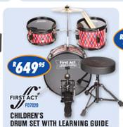 First Act Children's Drum Set With Learning Guide