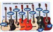 Sanchez Classical & Steel String Guitars-39"