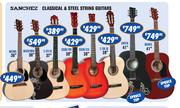 Sanchez Classical & Steel String Guitars(MG395)-36" 