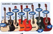 Sanchez Classical & Steel String Guitars(SS38LIRS)-38"