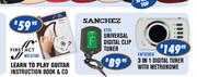 Sanchez 3-In-1 Digital Tuner With Metronome