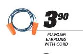 Pu-Foam Earplugs With Cord
