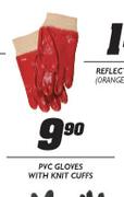 PVC Gloves With Knit Cuffs