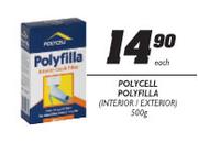 Polycell Polyfilla (Interior/Exterior)-500g Each