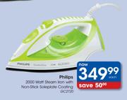 Philips 2000 Watt Steam Iron with Non-Stick Soleplate Coating (GC2720)