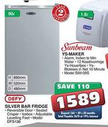 Defy Silver Bar Fridge (DFS136)-90Ltr