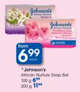 Johnson's African Nurture Soap Bar-100g Each