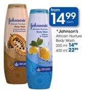 Johnson's African Nurture Body Wash-200ml Each