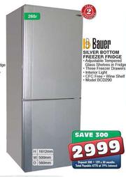 Special Bauer Silver Bottom Freezer Fridge 260 Ltr BCD290 m