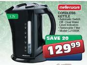 Mellerware 1.7Ltr Cordless Kettle(CJ100BK)