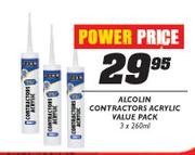 Alcolin Contractors Acrylic-3x260ml