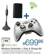 XBOX 360 Wireless Controller + Play & Charger Kit