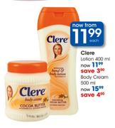 Clere Body Cream-500ml Each