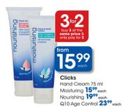 Clicks Hand Cream Nourishing-75ml Each