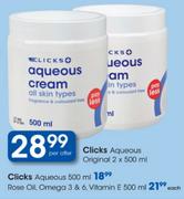 Clicks Rose Oil, Omega 3 & 6, Vitamin E-500ml Each